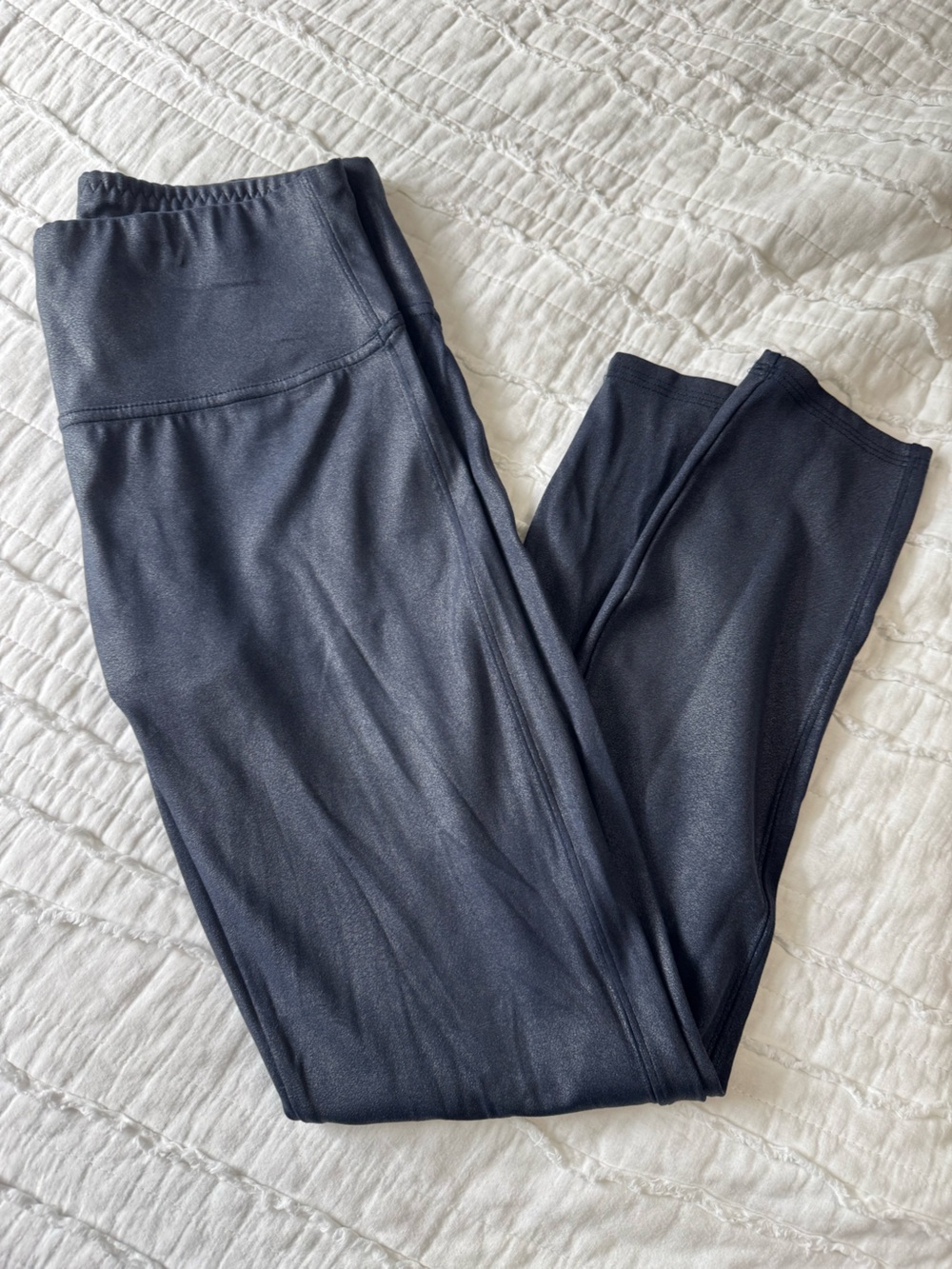 CRZ YOGA Navy Faux Leather Leggings